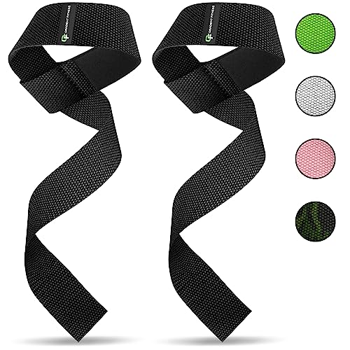 Gradient Fitness Lifting Straps | Wrist Straps for Weightlifting, Deadlift Straps, Lifting Straps for Weightlifting, Straps for Weight Lifting, Weight Lifting Straps for Men/Women, Gym Lifting Grips - color: Black