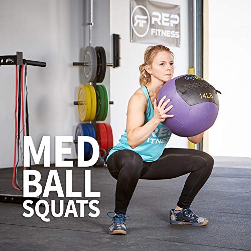 REP Weighted Slam Balls for Home Gym Fitness | 5-30 lb Soft Textured Medicine Ball Sizes | Heavy Sand-Filled Workout Weights for Strength, Core Training, Crossfit, Conditioning & Slam Ball Exercises - style: 6 lbs