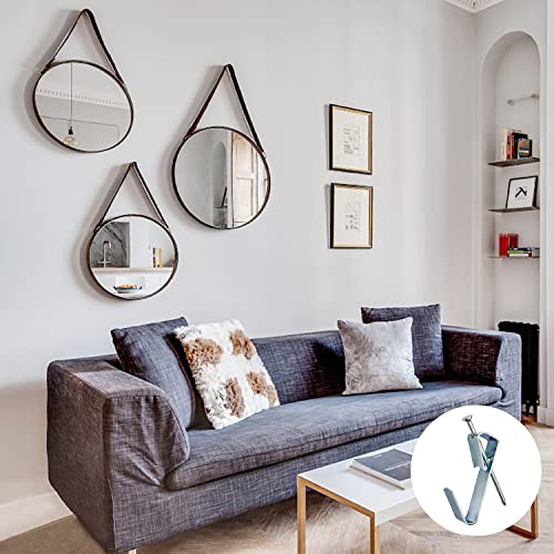 117Pcs Picture Hangers, 3 Size Picture Hooks Including 30/50/100lbs, Picture Hanging Kit, Professional Plaster Picture Hanging Kit for Wooden Wall or Drywall(50 Hangers+ 67 Nails) - size: Silver30- 100lbs