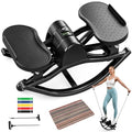 Rock Steppers for Exercise at Home, Portable Mini Stair Stepper with Resistance Bands, Gentle on Knees for Full Body Home Workout & Low-Impact Balance Board, Aerobic Workout Machine Fitness Equipment