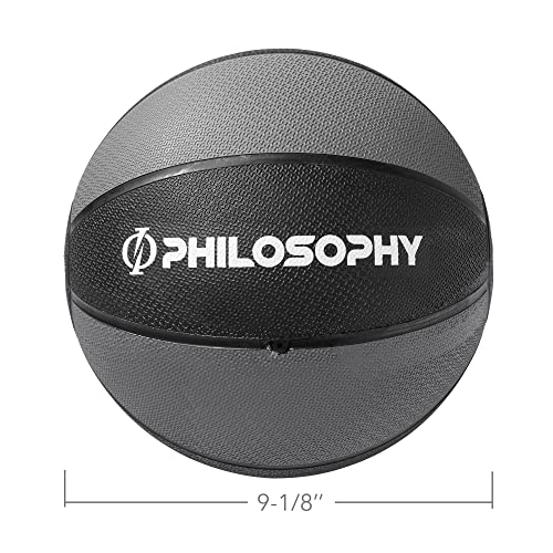Philosophy Gym Medicine Ball - Weighted Fitness Non-Slip Ball - style: 10 LB