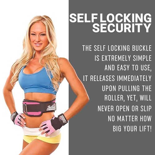 Schiek Sports Model 2004 Nylon 4 3/4" Weight Lifting Belt - Black - color: Pink, size: Small