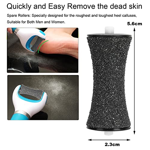 GOMINYUF 6 Pack Replacement Roller for Amope Pedi Foot File, Upgrade Concave Shape Roller for Cracked Heel-Extra Coarse