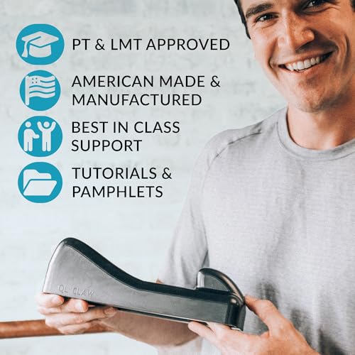QL Claw Massage Tool for Back Pain Relief – Lower Back Massager & Trigger Point Massage Tool for Back, Hip & Glutes – Portable Manual Muscle Release Device - color: Black