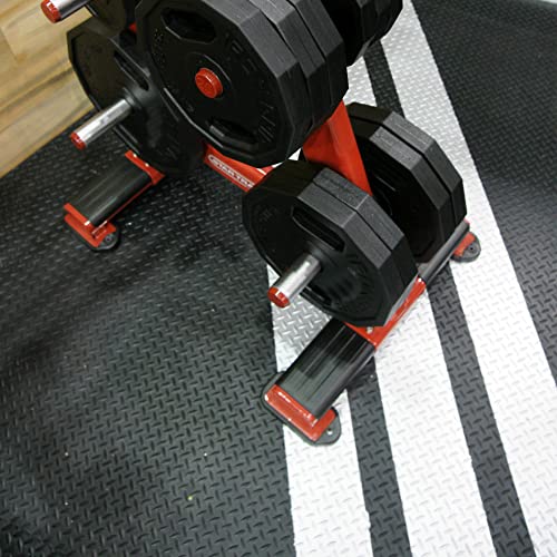 Rubber-Cal Diamond-Plate Rubber Flooring Roll - 3 mm x 4 ft x 2.5 ft Roll - Black - size: 30"L x 48"W x 0.1"Th