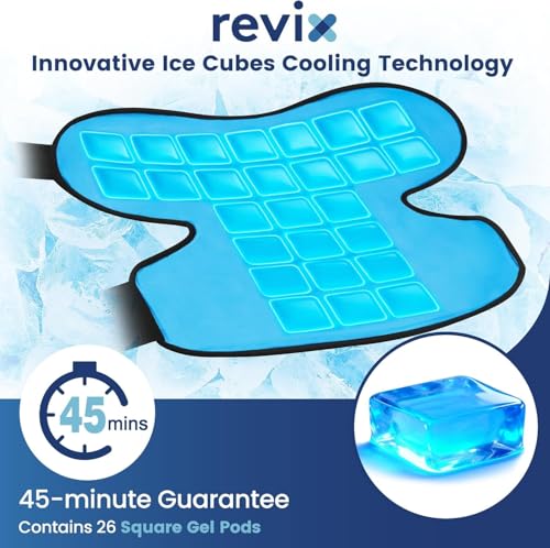 REVIX XL Ice Pack for Shoulder Wrap, 45-Min Long-Lasting Cold Therapy for Rotator Cuff Relief with Ice Grid Gel Design, Extra Large Reusable Ice Packs for Post-Workout Recovery & Soothe Discomfort - size: XL