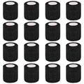 16 Pack Self Adhesive Bandage Wrap 2 Inches | 2" X 5 Yards Black Elastic Cohesive Bandage Wrap for Sports, Wrist, Ankle and Vet Wrap, Grip Tape