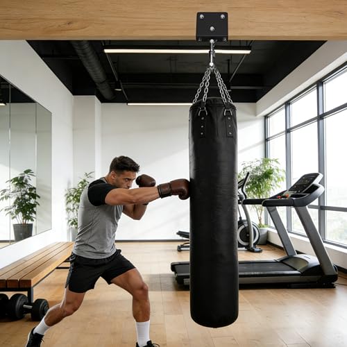 Punching Bag Hanger, 900 LBS Heavy Bag Wall Mount & Ceiling Hanger with 360° Swivel, Thick Steel Boxing Mount for MMA, Muay Thai & Home Gym (Multiple Mounting Options) - color: Ceiling - L-Shape Joist