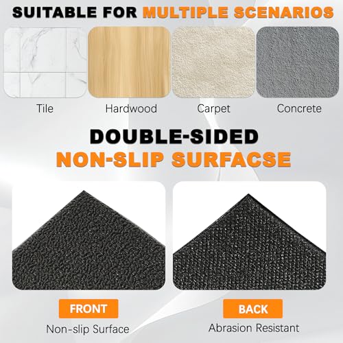 Fitvids Treadmill Mat 1/4" Thick Non-Slip Gym Mats Floor Protection Pad Compatible for Treadmills,Elliptical,Exercise Bikes,Stationary Cycles and Accessories - size: 78"Lx36"W
