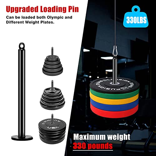 Taeku LAT Pulley System for Home Gym – Strength Training Fitness Equipment Cable Machine for Triceps, Biceps, Back & Shoulder Workouts - color: Bar