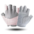 FGSS Workout Gloves for Men Women Exercise Gloves for Weight Lifting Fitness Cycling Gym Training with Grip Cushion Pads - color: Pink-M