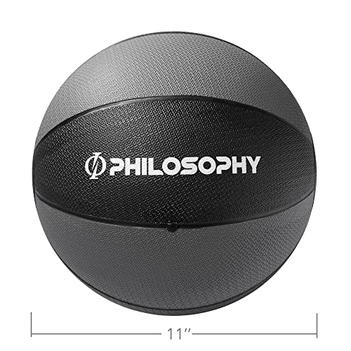 Philosophy Gym Medicine Ball - Weighted Fitness Non-Slip Ball - style: 20 LB