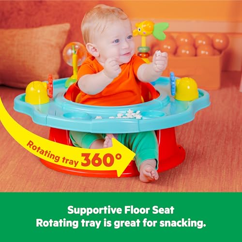 Bright Starts 3-in-1 SuperSeat Playful Paradise, Baby Activity Seat with Toys, Snacking Tray, Booster Seat, BPA Free Tray, Unisex, 6 Months + - color: Playful Paradise