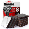 Non Slip Furniture Pads 8pcs 1 1/4" X-Protector Premium Furniture Grippers! | Self-Adhesive Rubber Feet Furniture Feet - Ideal Non Skid Furniture Pad Floor Protectors - Keep Furniture in Place! - size: 8 Square 1.25"