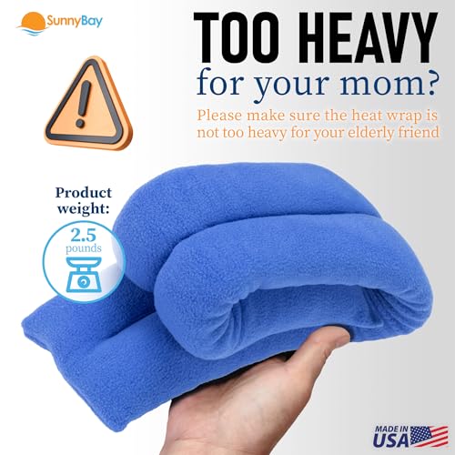 SunnyBay Microwave Heating Pad for Neck and Shoulders, Versatile Neck Heating Pad, 2.8 pounds 26 inches Long Microwavable Neck Wrap Warmer Pack, Hot Therapy to Relax Sore Muscles (Sky Blue) - color: Unscented - Sky Blue