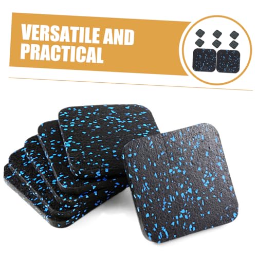 Alipis 8pcs Anti-Vibration Rubber Mats Treadmill Exercise Equipment Mat Shock Absorbing Floor Padding for Home Gym Workout Noise Reduction Fitness Flooring