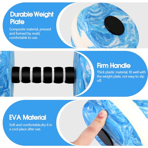 Aquatic Exercise Dumbbells, 2PCS Water Weights for Pool Exercise, Water Aerobics Equipment, High-Density EVA-Foam Pool Weights Dumbbells for Weight Loss, Pool Fitness, Water Exercise - color: Blue