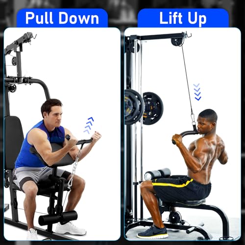 TOBWOLF Lat Pulldown Bar, Multi-Function Cable Machine Handle for Home Gym | W-Shaped Bar with EVA Non-Slip Grip for Cable Workouts | Supports Lat Pulldown, Triceps Press Down & Curl Training