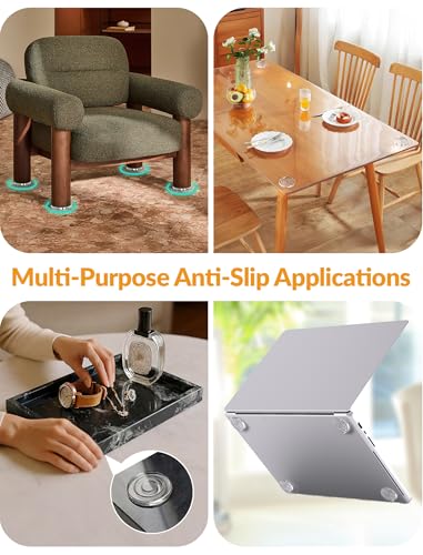NiHome 16-Pack Non-Slip Cutting Board Feet, Self-Adhesive Silicone Pads | Washable & Reusable 1.2 Inch Oversized Design, No Screws Needed, Protects Countertops for Trays, Furniture & Chairs - size: 1.2 Inch