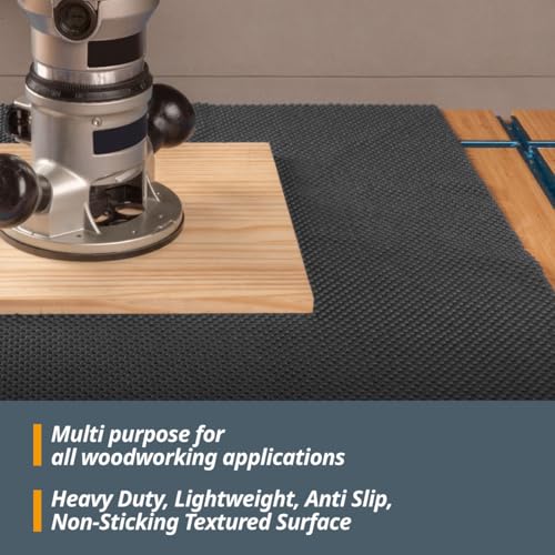 POWERTEC Heavy Duty Non Slip Mat, Anti Slip Mat, 24" x 48" Non Slip Pad Tool Mats for Woodworking Router, Workshop, Sanding, Cabinet, Workbench, Toolbox Drawer & Shelf Liner (71014) - style: Non Slip Mat