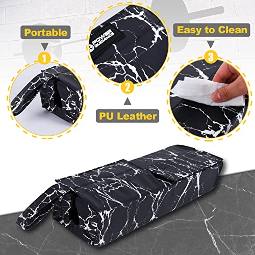 POWER GUIDANCE Square Hip Thrust Pad Barbell Squat Pad Protective Pad for Barbell Bench Press, Barbell Hip Thrusts, Weight Lifting, Squats, Lunges - Fit Standard and Olympic Bars - color: Black#Marbling