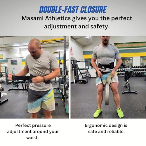 2-in-1 Weight Lifting Belt with Gloves - Self-Locking Weightlifting & Dip Set Belt with Rope & Gloves - Multi-Functional Belt for Lifting, Squats, Dips