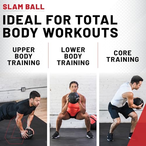 Lifeline Fitness Weighted Slam Ball - Easy to Grip Slam Ball for Home Gym and HIIT Workouts - style: 30 lb