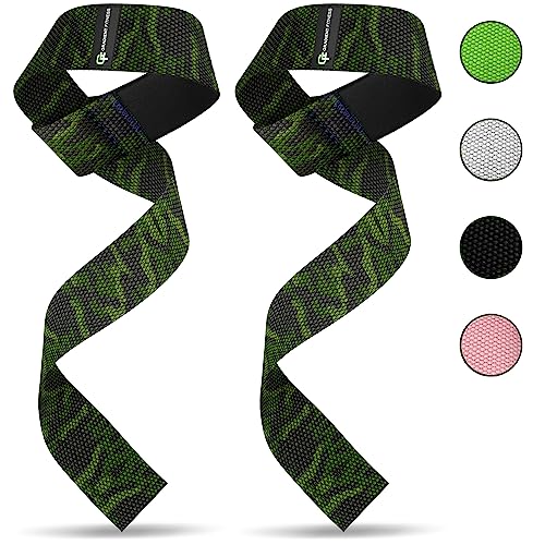 Gradient Fitness Lifting Straps | Wrist Straps for Weightlifting, Deadlift Straps, Lifting Straps for Weightlifting, Straps for Weight Lifting, Weight Lifting Straps for Men/Women, Gym Lifting Grips - color: Camo