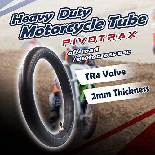 2.50/2.75-10 (80/90-10) Heavy Duty Inner Tube – 2mm Butyl Rubber, TR4 Straight Valve – Fits Honda CRF50/XR50, Suzuki DRZ70/JR50, Yamaha PW50/TTR50, Razor MX650, Baja, Coolster - size: 2.50/2.75-10 (80/90-10)
