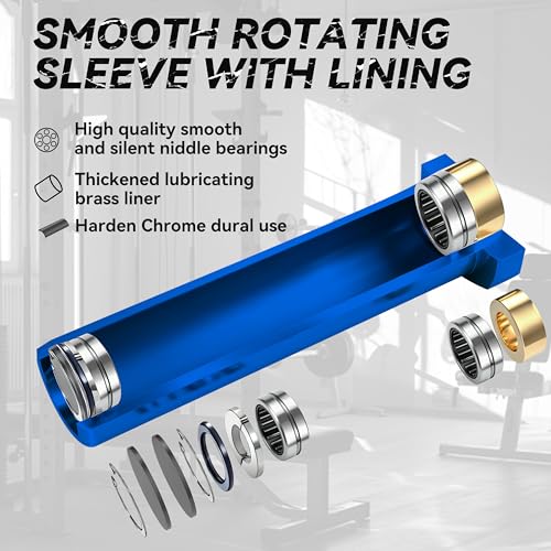 EVERYMATE 5LB Mini Barbell Bar Beginner Women Kid Barbell Total Body Workout Weighted Bar,for Strength Training, for Youth Children New Weightlifting - color: Sliver Sleeves Blue Bar, size: 10KG Junior Barbell