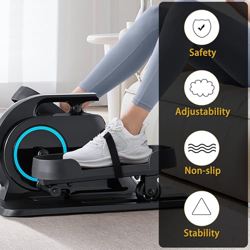 4 Pcs Ellipse Leg Exerciser Pedal Straps，Non-Slip Foot Pedal Straps for Under Desk Elliptical Machine, Foot Pedal Straps for Adults Seniors Fitness Home Sports Accessories