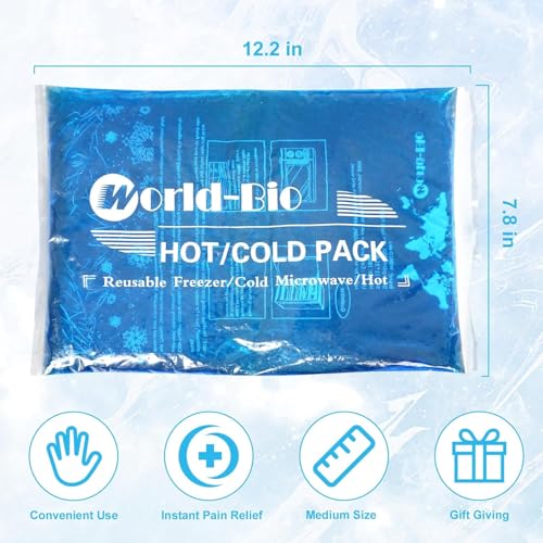 Gel Ice Packs for Injuries Reusable Gel Cold Compress for Shoulder, Knee, Back and Neck - Hot and Cold Packs for Pain, Injury, Surgery - Flexible Soft Ice Pack for Injury (12.4" x 8.3" 2 Packs) - style: LARGE 2 PACKS