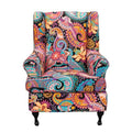 CRFATOP 2 Piece Stretch Wingback Chair Cover Printed Wing Chair Slipcovers Spandex Fabric Wingback Armchair Covers with Elastic Bottom for Living Room Bedroom Wingback Chair,C13 - color: Color C13