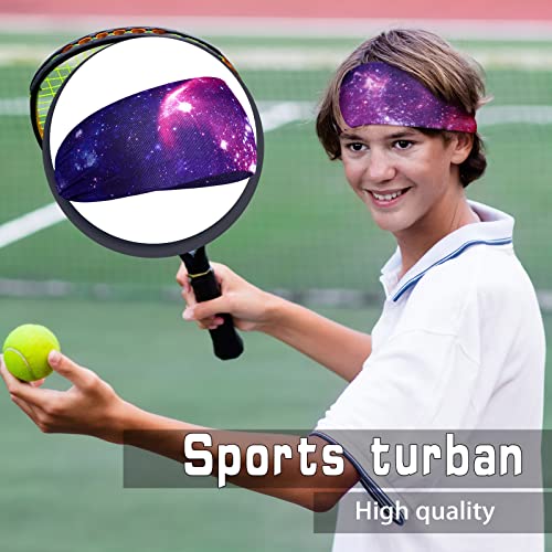 Deekin 6 Pcs Sweatbands for Kids Soccer Headbands Boys for Sports Breathable Sweat Wicking Headband for Kids Athletic Baseball Football Youth 5-15 Years Old - color: Interstellar Color