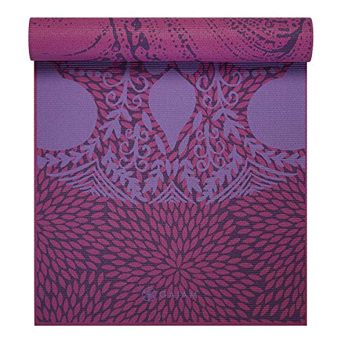 Gaiam Yoga Mat - Premium Print Reversible Extra Thick Non Slip Exercise & Fitness Mat for All Types of Yoga, Pilates & Floor Workouts - color: Lilac Aurora