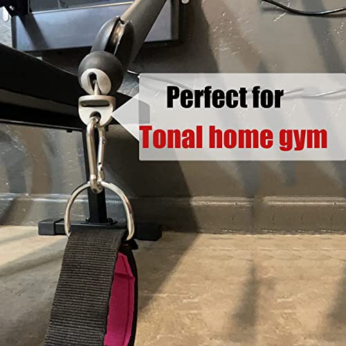 Ankle Workout Straps for Tonal Gym Machine,Hot Pink Adjustable Ankle Strap Attachments for Tonal,with Special Tonal Adapter Accessory - color: Pink