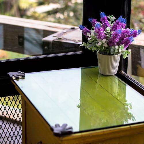Dulles Glass 18" Square Glass Table Top, 1/4" Thick Clear Tempered Replacement Glass, Flat Polished Edge & Eased Corners for Coffee, Dining, Patio Tables & Furniture Protection - size: 18 inch, style: 1/4" thick - Flat Polished - Eased Corners