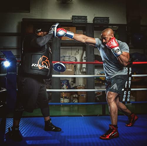 RIVAL Boxing RS100 Professional Lace-Up Sparring Gloves, Handcrafted with Super-Rich Microfiber PU, Ergonomically Designed to Perfectly Fit Your Hand - color: Green/Gold, size: 16 oz.