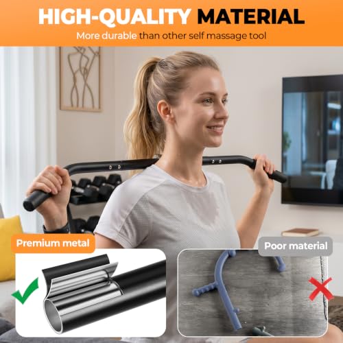 Trigger Point Massage Tool, Handheld Back and Neck Massager Cane for Pain Relief Deep Tissue Metal Self Massage Tools