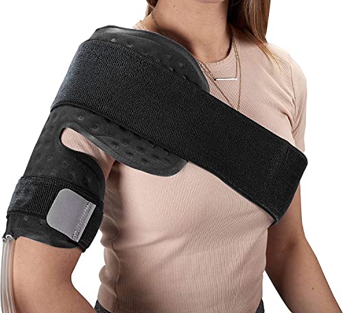 Cold Water Therapy Shoulder Pad for Cryotherapy Unit - Pad Only for Circulating Ice Machine for Surgery, Rotator Cuff [Color: Black] - style: Shoulder pad