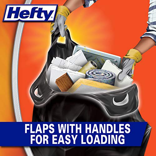 Hefty Load & Carry Heavy Duty Contractor Large Trash Bags, 42 Gallon, 26 Count - size: 26 Count (Pack of 1)