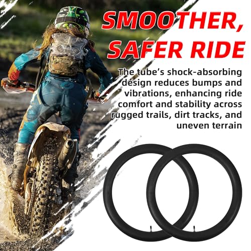 AR-PRO 2-Pack 2.50/3.00-18 Heavy-Duty Motorcycle Inner Tubes, 3mm Butyl Rubber with TR4 Valve Stem, Fits 80/90-18 80/100-18 90/90-18 Tires for Dirt Bike, Enduro, Dual Sport & Off-Road - size: 2.75/3.00-18"