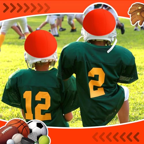 Ramede Football Helmet Covers for Practice Scrimmage Cap Helmet Cover Scrimmage Cap for Youth Adult Football Hockey Training Accessories 10.4 Inch in Diameter - color: Orange Red, size: Regular Style