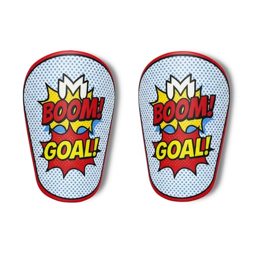 MediCaptain MiniGuards - Mini Shin Guards for Soccer Players - Tiny Shin Pads for Men, Women, Teens - Miniature Shin Guards 3.9 x 2.4 inch - Perfect for High Level Soccer Athletes - color: Comic