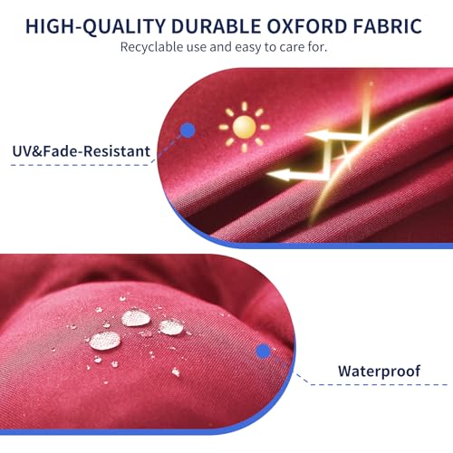 IPYNBAP Outdoor Bench Cushion, 48x18x5 Inch, Water-Resistant Bench Cushion for Outdoor/Indoor Furniture, Patio Bench Seat Cushion, Fade Resistant Outdoor Cushions for Porch Swing Couch, Burgundy - color: Burgundy, size: 48x18x5 Inch