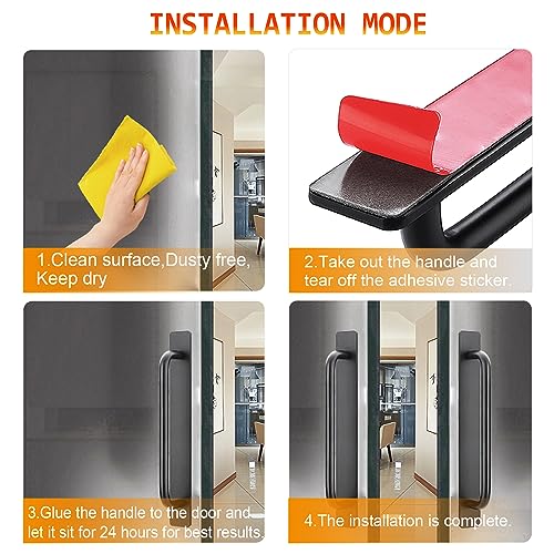 Self-Stick Instant Cabinet Handles - 2pcs Aluminum Alloy Drawer Pulls Helper with Adhesive Door Handle for Kitchen Cabinet Drawer Window Sliding Closet (5.83", Brushed Bronze) - color: Brushed Bronze, size: Small (5.83")