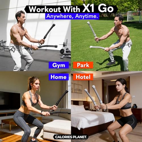 X1 Go Portable Ropeless Battle Ropes, Low-Impact HIIT Cardio Equipment | Beginner Friendly | Full Body Fat Burn | Zero Noise Cardio | Small Space Friendly | Apartment & Travel | High Elasticity - size: Lunar Gray-1.3lb
