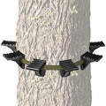 Saddle Hunting Platform Steps, Ultra-Light Ring of Steps for Climbing Bow Hunting with 6 Feet Heavy-Duty Strap & Cam Buckle, Ergonomic Anti-Slip Design - size: 4 Pack