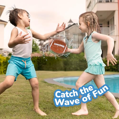 ArtCreativity Pool Toys for Toddlers 1-3, Splash Sports Balls Water Toys, 3 Different Athletic Water Ball Designs Include Football, Basketball & Soccer Ball, Spongy Pool & Bath Toys for Kids Ages 4-8 - size: 3 Sport Balls
