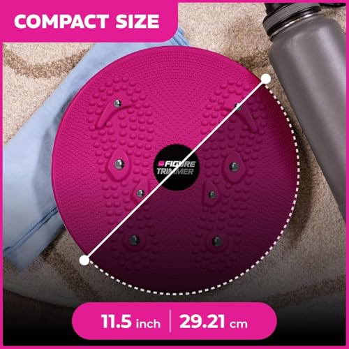 Figure Trimmer Ab Twister Board for Exercise Waist Twisting Disc Acupressure Nodes - color: Pink